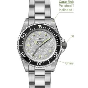 Invicta Silver and Black Dive Watch 40mm